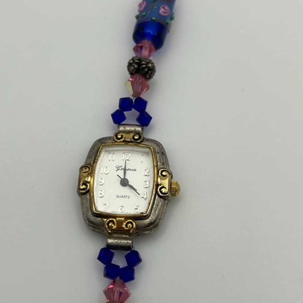 Two Tone Watch Venetian Bead Bracelet Band